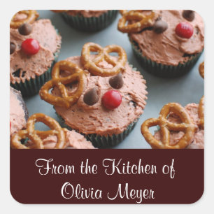 Stickers de Noël Reindeer Cupcakes