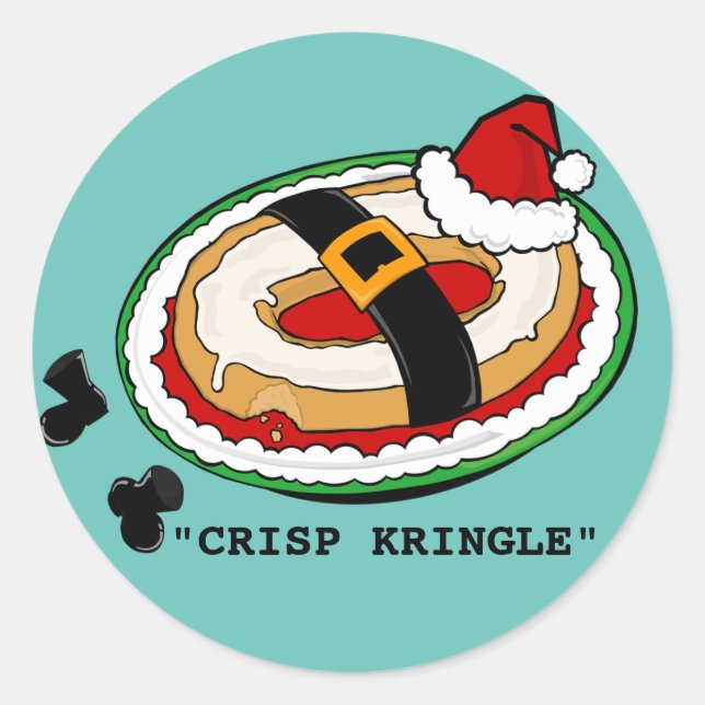 STICKERS DE NOËL RONDES DE CRISP KRINGLE (Devant)