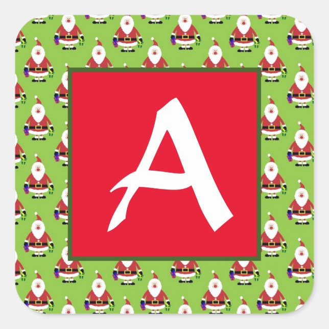 STICKERS DE NOËL SCEAU D'ENVELOPPE INITIALE PERSON (Devant)