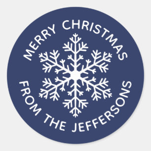 Stickers de Noël Snowflake de la Marine
