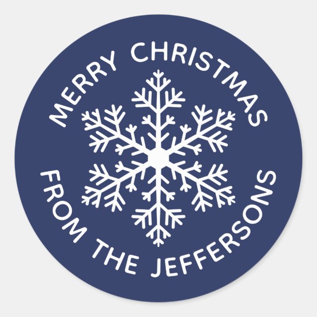 Stickers de Noël Snowflake de la Marine (Devant)