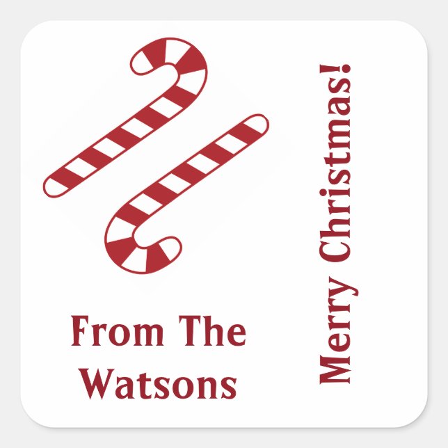 Stickers de Noël sucres de canne (Devant)