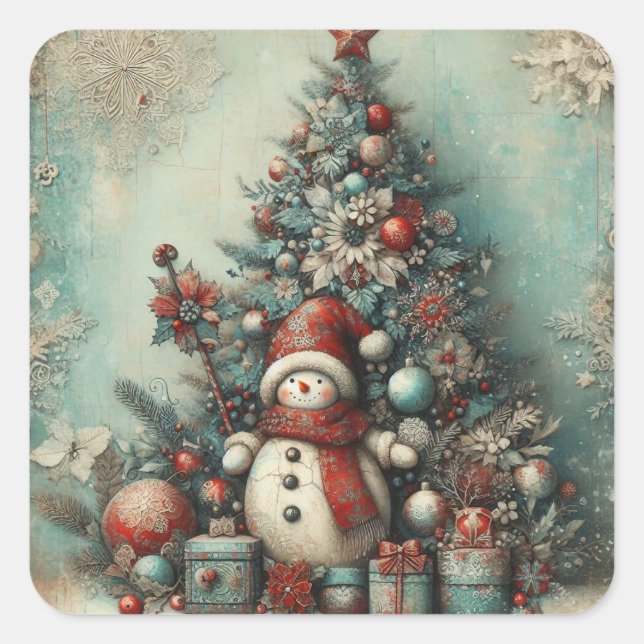 Stickers de Noël Vintage classique (Devant)