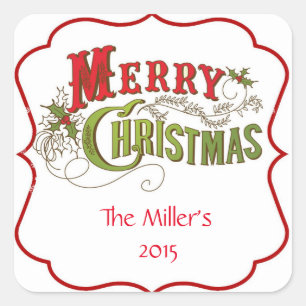 Stickers de Noël Vintage Étiquettes