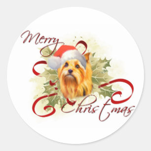 Stickers de Noël Yorkshire Terrier