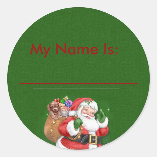 Stickers de nom de fête de Noël (Devant)