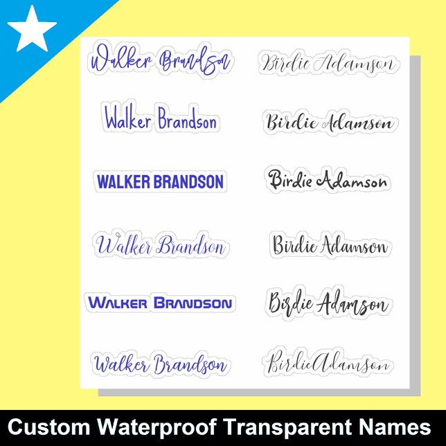 Stickers de nom élégant et élégant (Unique name labels)