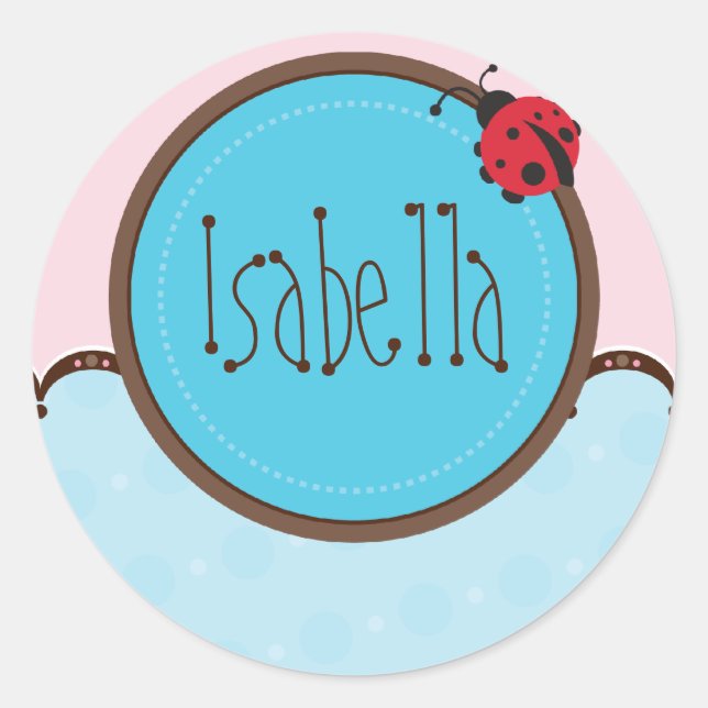 STICKERS DE NOM PERSONNALISÉS :: ladybird 3 (Devant)