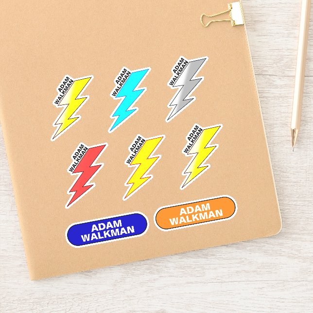 Stickers de nom pour enfants (Étiquettes imperméab (Carnet)