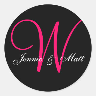 Stickers de noms de chambre de mariée Monogramme p