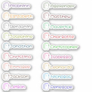 Stickers de noms multiples personnalisés de hériss