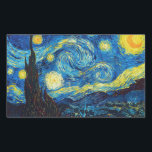 Stickers de nuit Van Gogh Starry<br><div class="desc">Van Gogh Starry autocollants de nuit. Le tableau le plus célèbre de Van Gogh, Starry Night, dépeint la vue depuis la fenêtre de la chambre à coucher de l'artiste à l'asile de Saint Rémy de Provence. Ciel nocturne magnifique ponctué d'étoiles jaunes poussant au-dessus de l'église du village en contrebas, la...</div>