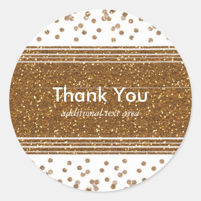 Stickers de Parties scintillant d'or brossé Faux b (Devant)