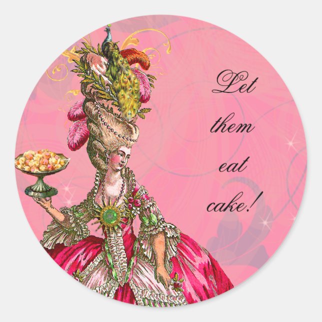 Stickers de pâtisserie française Marie Antoinette  (Devant)
