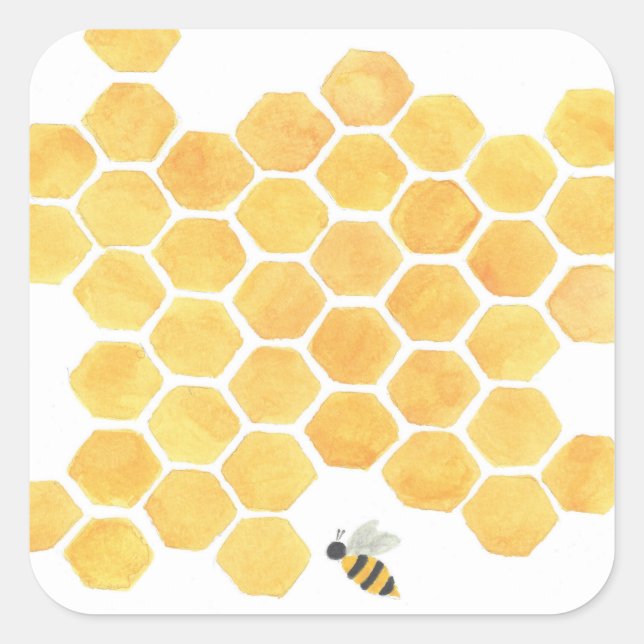 stickers de peinture d'abeille jaune (Devant)