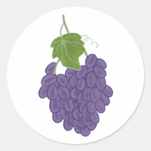Stickers de peinture de raisins de concorde violet