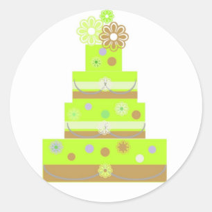 STICKERS DE PHOQUES DE GÂTEAU MARIAGE DE LIME