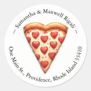 Stickers de pizza ronde Retourner les étiquettes d