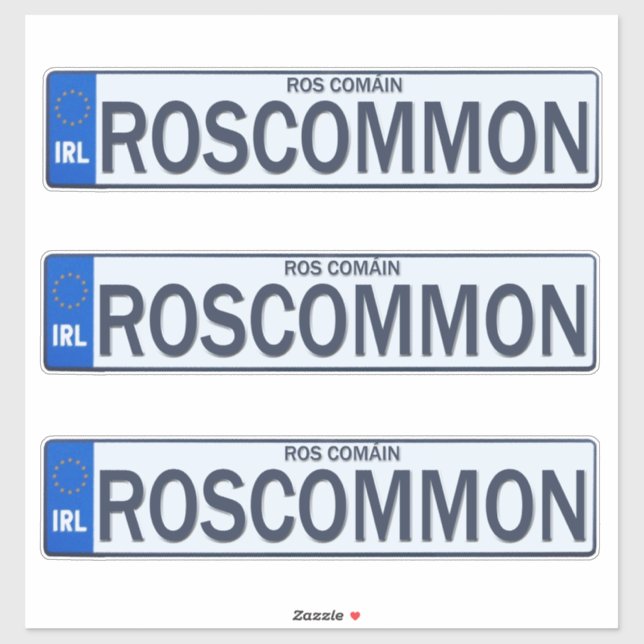 Stickers de plaque d'immatriculation irlandaise de (Feuille)