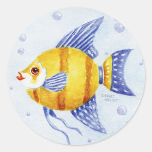 Stickers de poisson Whimsical Angel Poisson