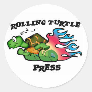 Stickers de presse tortue roulante