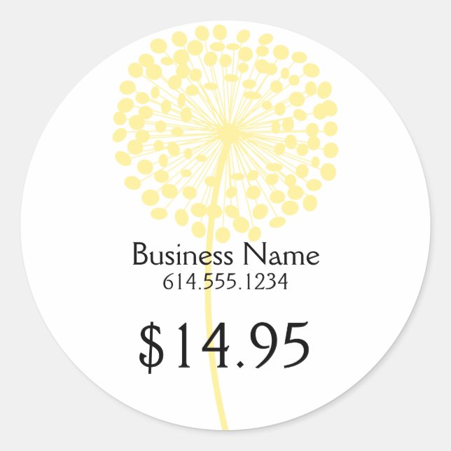 Stickers de produit Dandelion jaune (Devant)