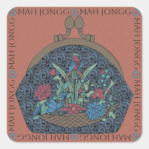 Stickers de purée à fleurs Mah Jongg