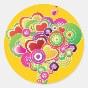 Stickers de récompense des coeurs heureux