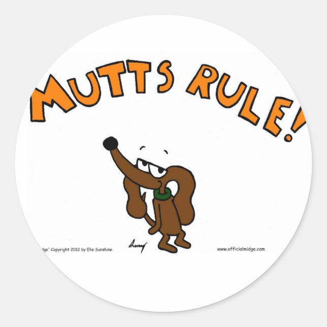 Stickers de règle de Midge MUTTS - Ensemble de 20 (Devant)