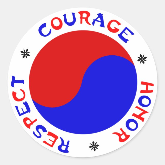 Stickers de respect du Courage d'honneur pour les  (Devant)