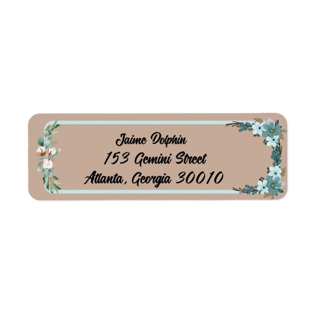 Stickers de retour Mariage beige Peach (Devant)