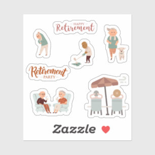 Stickers de retraite heureux
