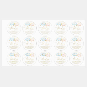 Stickers de révélation de genre, étoiles bleues et