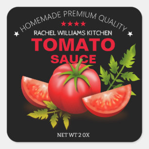 Stickers de sauce tomate sur mesure pour Étiquette