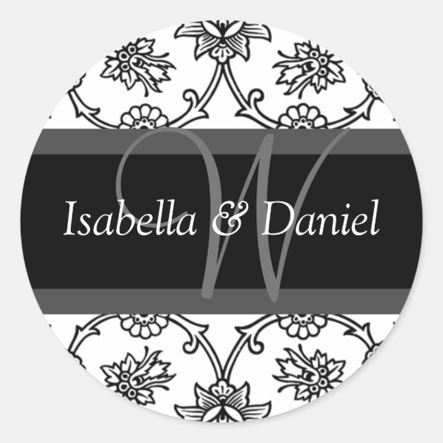 Stickers de sceau monogramme (Devant)