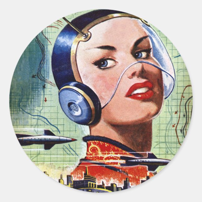 Stickers de science-fiction rétro (Devant)
