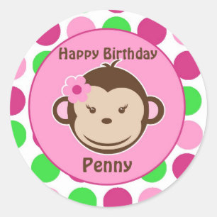 Stickers de singe Pointe Girl