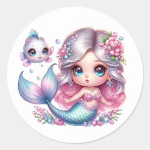 Stickers de sirène colorée