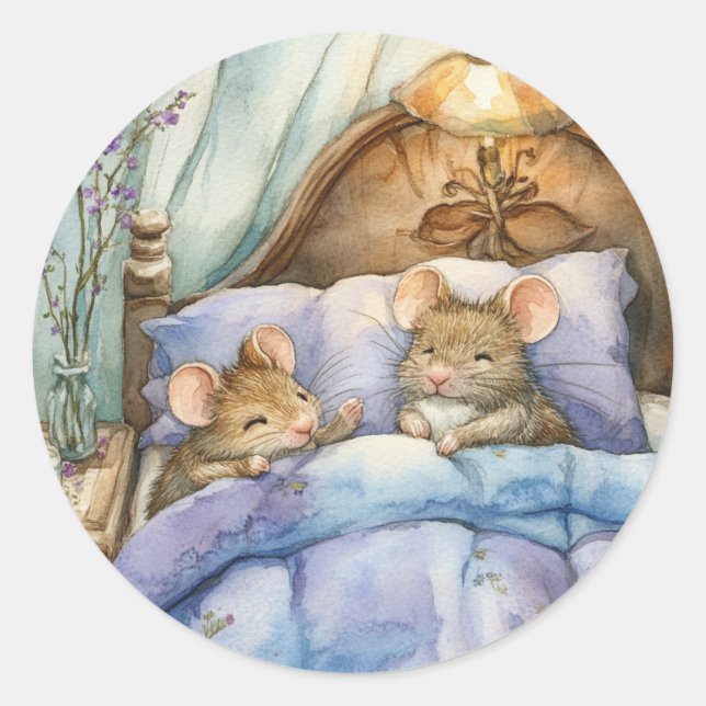 Stickers de souris au coucher (Devant)