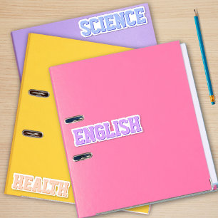 Stickers de sujet de l'école Pastel Varsity