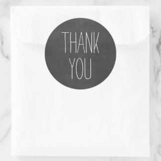 Stickers de tableau noir blanc Merci simple