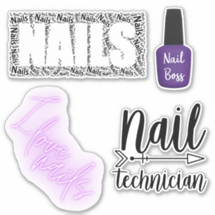 Stickers de technicien d'ongles
