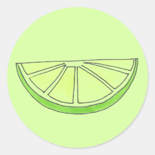 Stickers de tranche de fruits de citron vert