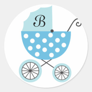 Stickers de transport de bébé bleu