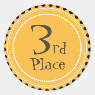 Stickers de troisième place Jaune de l'enseignant