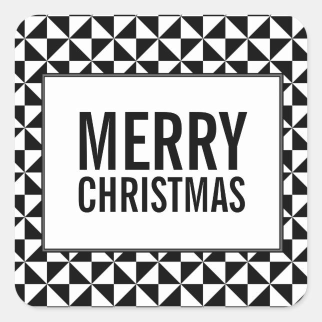 Stickers de vacances Black Modern Triangles (Devant)