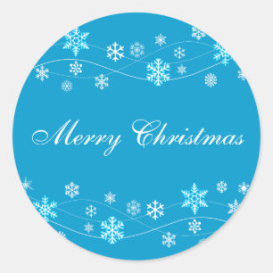 Stickers de vacances Blue Snowflakes