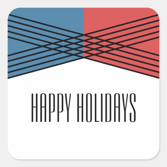 Stickers de vacances couleur bleu rouge (Devant)