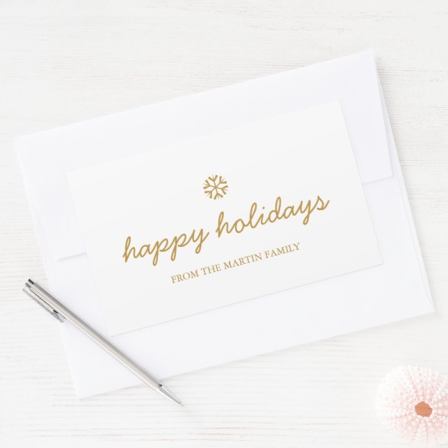 Stickers de vacances - fêtes heureuses Noël blanc (Enveloppe)