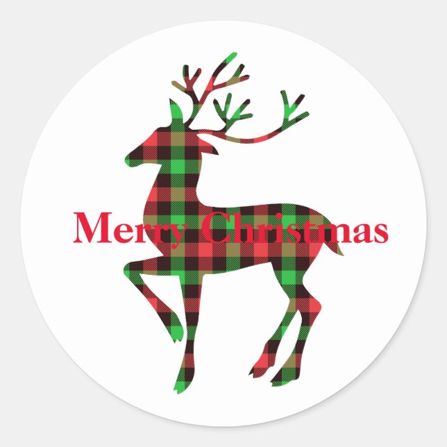 Stickers de vacances Joyeux Noël-Cerf (Devant)
